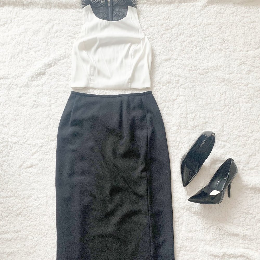 Vintage Black Maxi Skirt